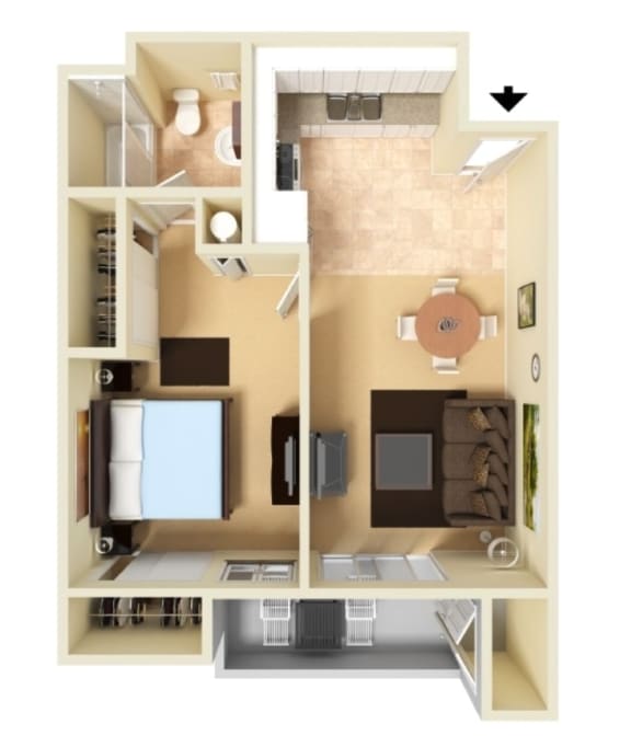 Floor Plans of Valley View Senior Apartment Homes in Garden Grove, CA